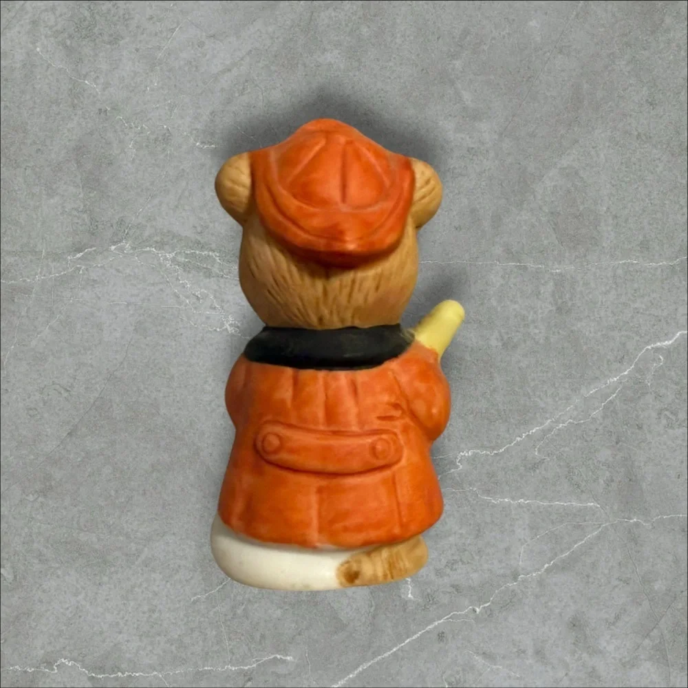 Vintage Homco Fireman Bear‎ Figurine - Occupation Series #8820